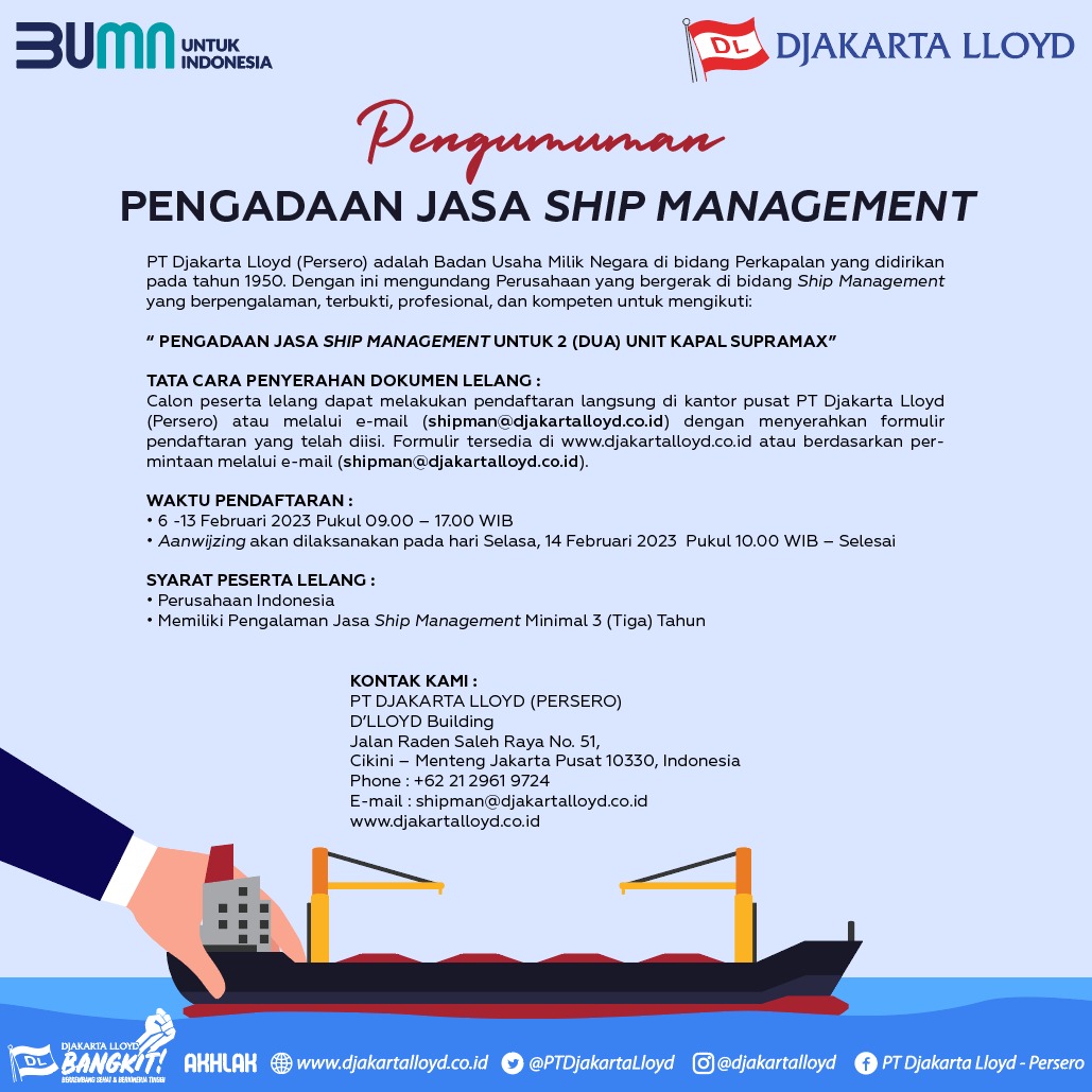 PENGADAAN JASA SHIP MANAGEMENT